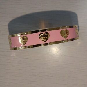 Pink and Gold Heart Bangle